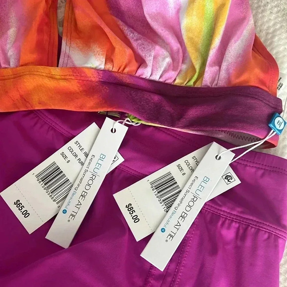 Bleu Rod Beattie Splash Out High Neck Key Hole Bikini Top Size 8 and Bottom Sz 6 - Picture 8 of 8